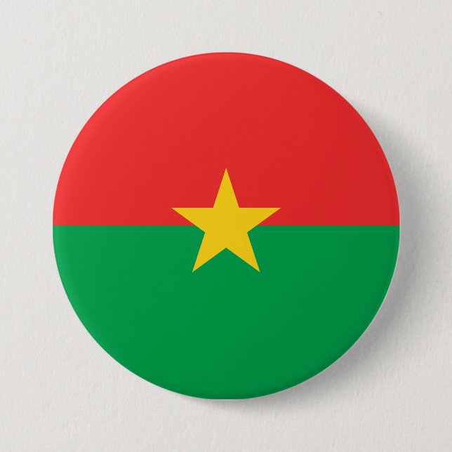 Flag of Burkina Faso Button (Front)