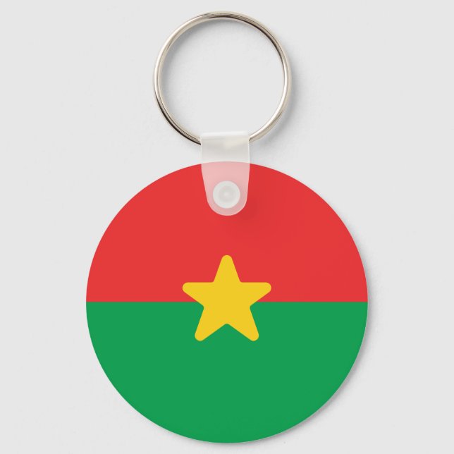 Flag of Burkina Faso Keychain (Front)