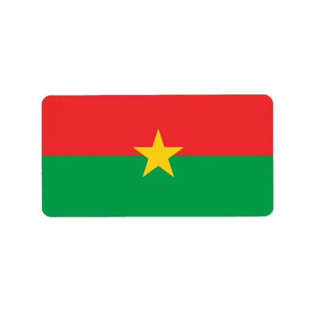 Flag of Burkina Faso Labels (Front)