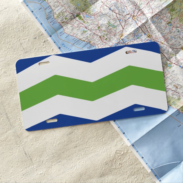 Flag of Burlington, Vermont License Plate (In Situ)