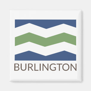Flag of Burlington, Vermont Magnet