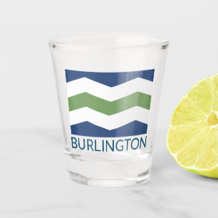 Flag of Burlington, Vermont Shot Glass