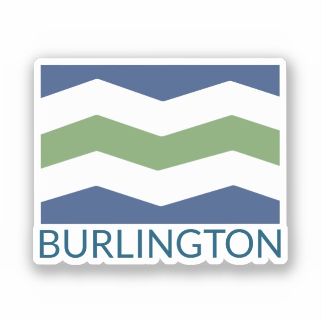 Flag of Burlington, Vermont Sticker (Front)