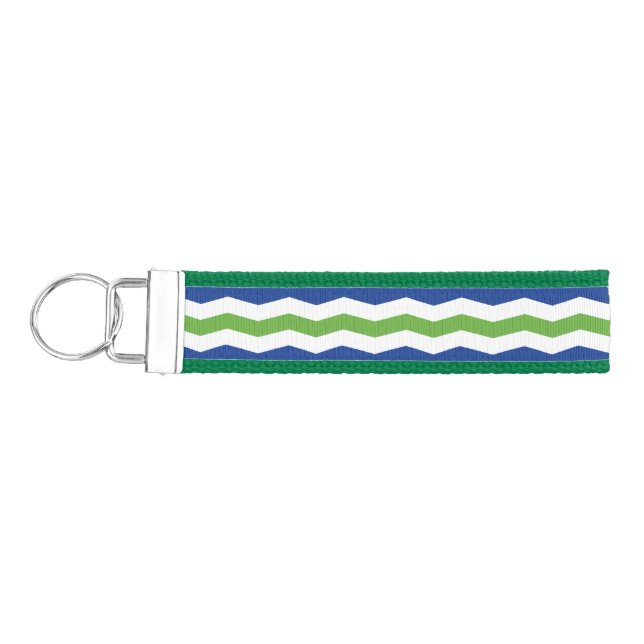 Flag of Burlington, Vermont Wrist Keychain (Keys on Left)