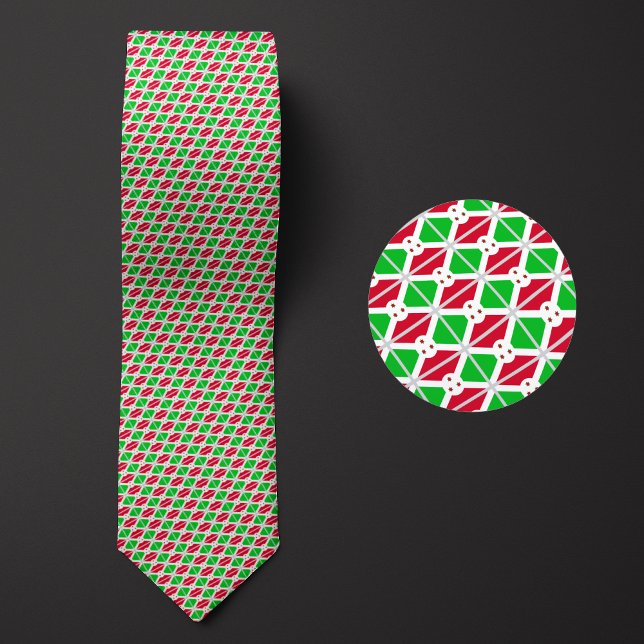 Flag of Burundi Pattern  Neck Tie (Creator Uploaded)
