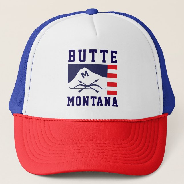 Flag of Butte, Montana Trucker Hat (Front)