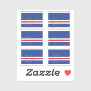 Flag of Cabo Verde Collection pack of 6 Sticker