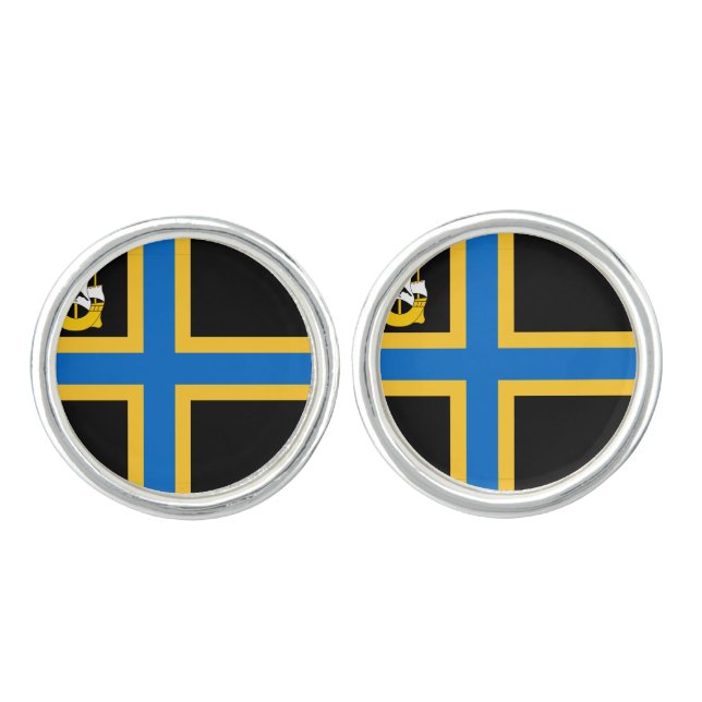 Flag of Caithness Cufflinks (Front)
