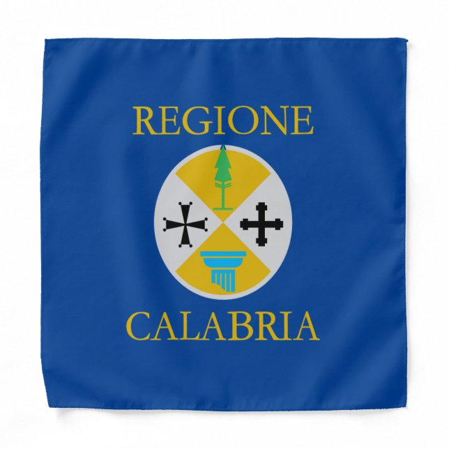 Flag of Calabria (Italy) Bandana (Front)