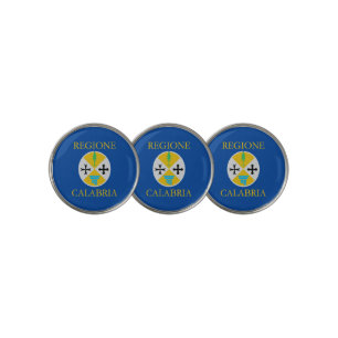 Flag of Calabria (Italy) Golf Ball Marker