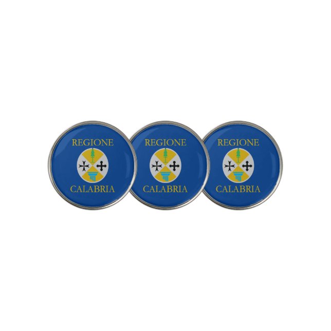 Flag of Calabria (Italy) Golf Ball Marker (3 Up)