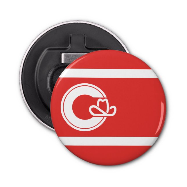 Flag of Calgary, Alberta Bottle Opener (Front)