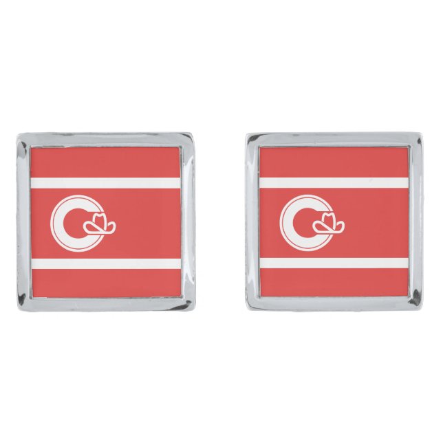 Flag of Calgary, Alberta Cufflinks (Front)