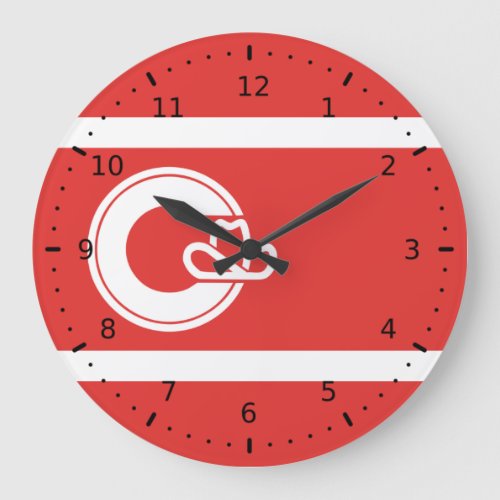 Flag of Calgary Alberta Large Clock