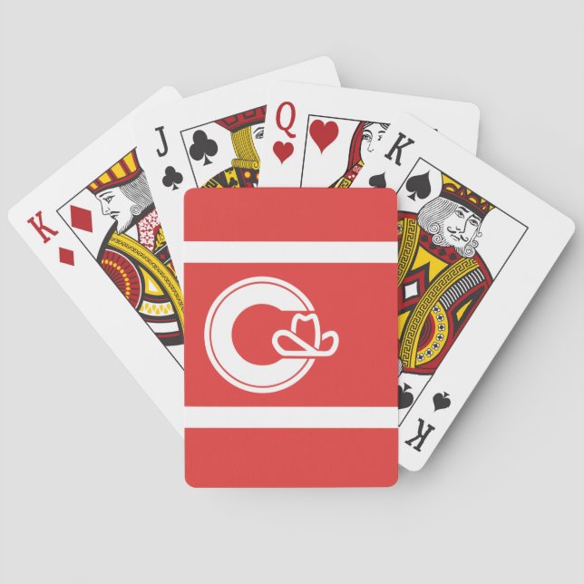 Flag of Calgary, Alberta Poker Cards (Back)