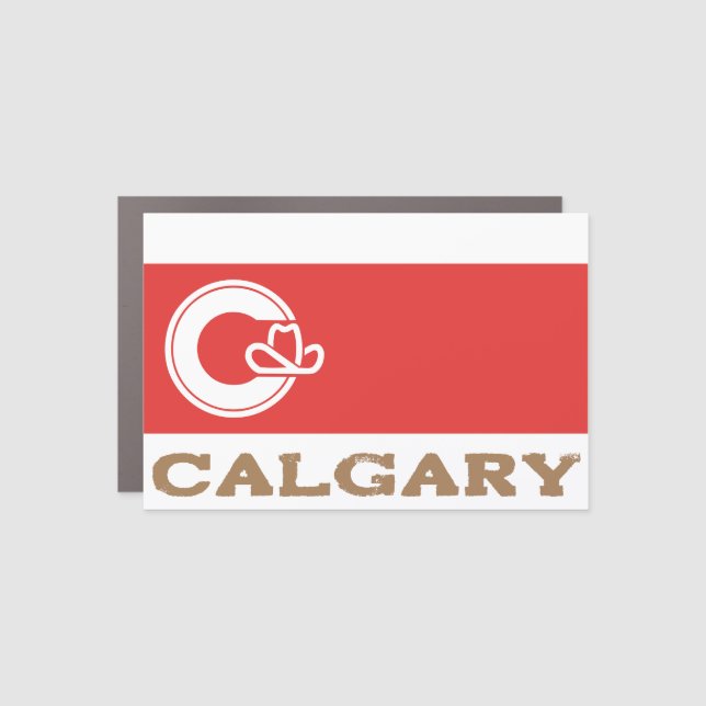 Flag of Calgary, CANADA Car Magnet (Front)