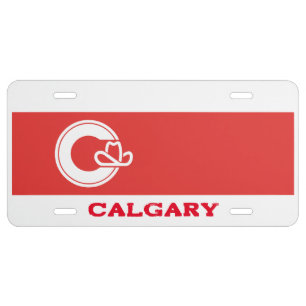 Flag of Calgary, CANADA License Plate