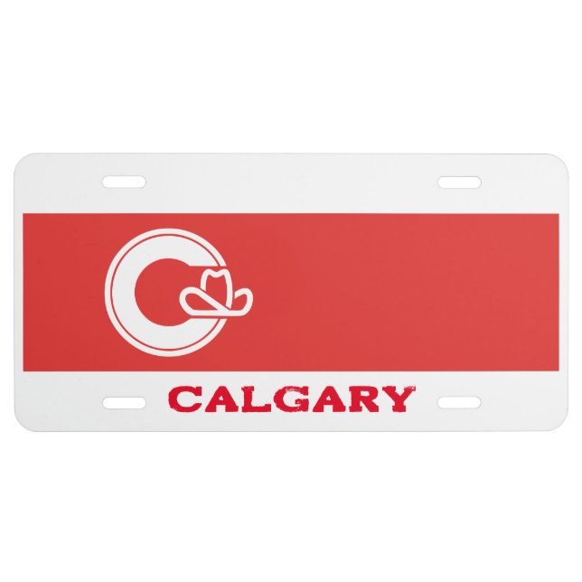 Flag of Calgary, CANADA License Plate (Front)
