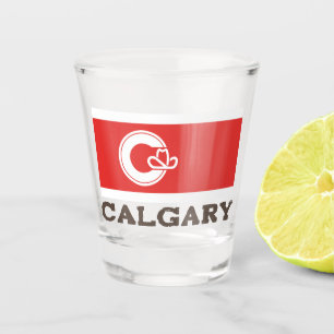 Flag of Calgary, CANADA Shot Glass