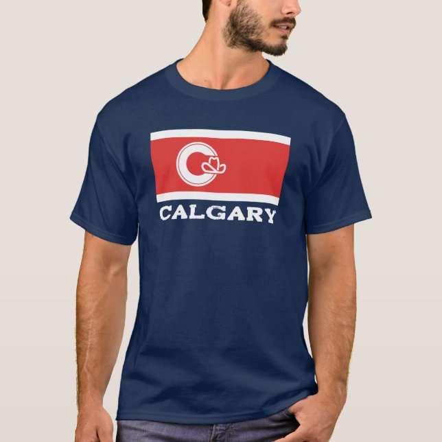 Flag of Calgary, CANADA T-Shirt (Front)