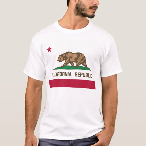 Flag of California California flag t shirt