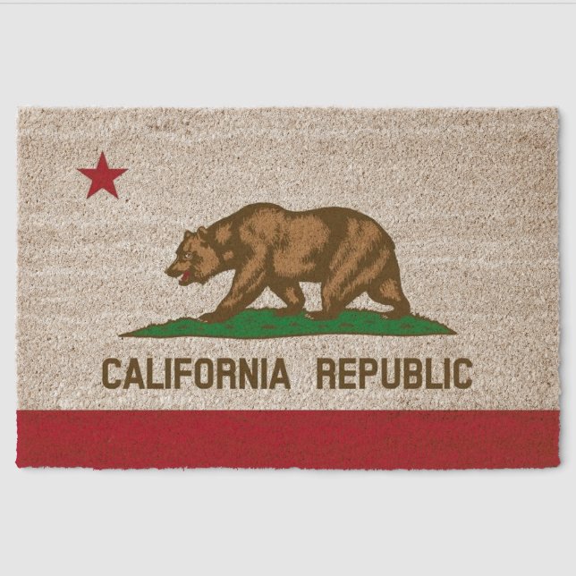 flag of california fiber doormat (Front)