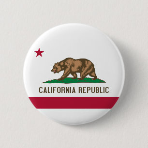 Flag of California Pinback Button