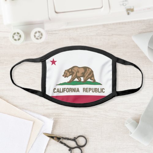Flag of California Poly Blend Face Mask
