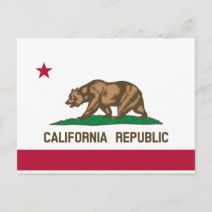 Flag Of California, postcard