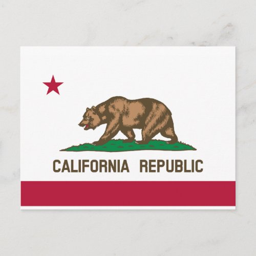 Flag Of California postcard