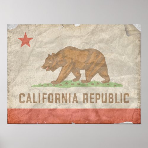Flag of CALIFORNIA Poster