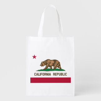 Flag of California Republic Reusable Grocery Bag