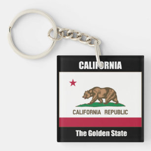 Flag of California, the Golden State Keychain