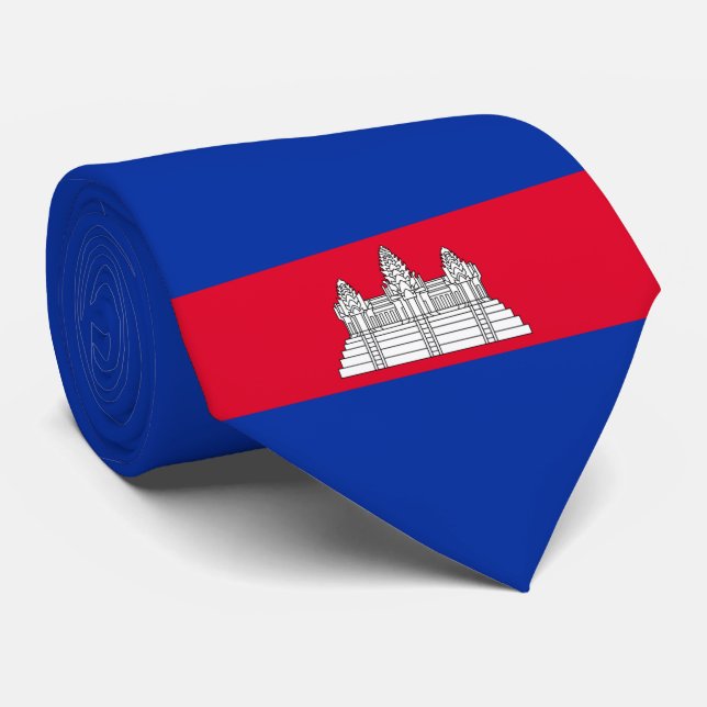Flag of Cambodia Neck Tie (Rolled)