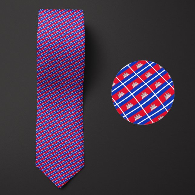 Flag of Cambodia Pattern Neck Tie (Creator Uploaded)