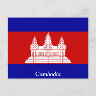 Flag of Cambodia Postcard