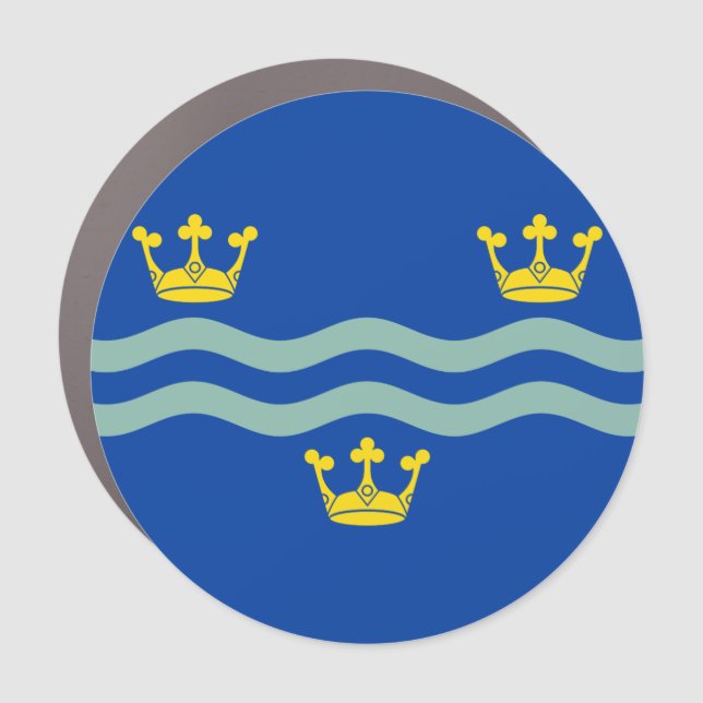 Flag of Cambridgeshire Car Magnet (Front)