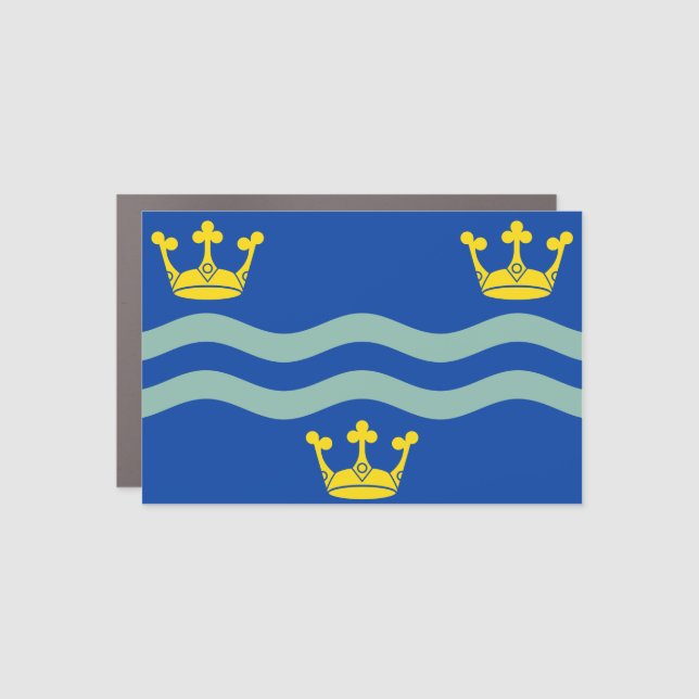 Flag of Cambridgeshire Car Magnet (Front)