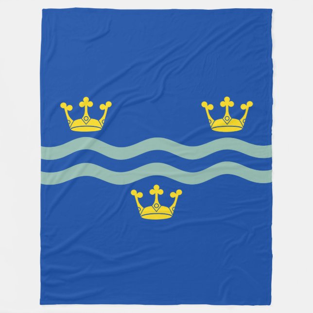 Flag of Cambridgeshire Fleece Blanket (Front)