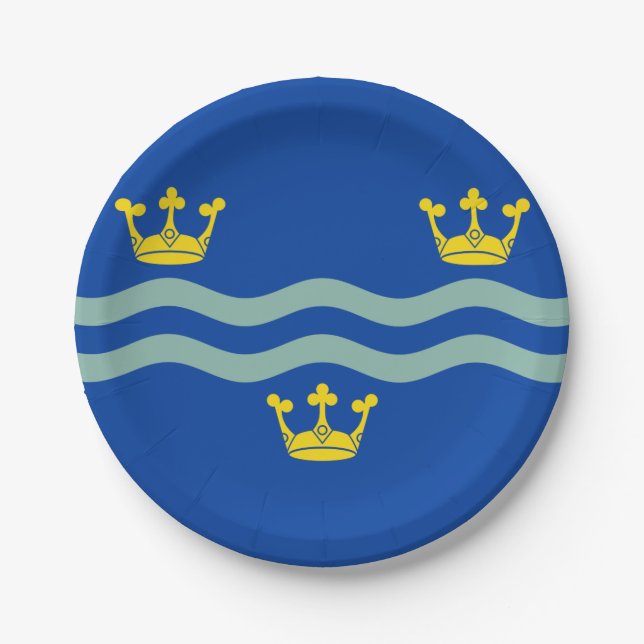 Flag of Cambridgeshire Paper Plates (Front)