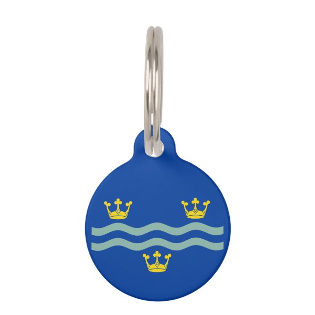 Flag of Cambridgeshire Pet ID Tag (Back)
