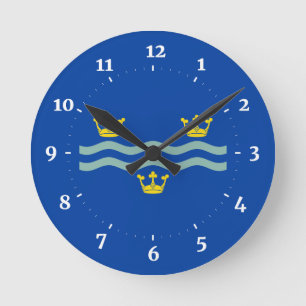 Flag of Cambridgeshire Square Wall Clock