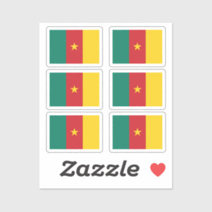 Flag of Cameroon Collection pack of 6 Sticker