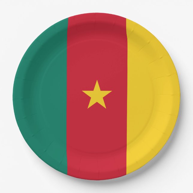 Flag of Cameroon Paper Plates (Front)