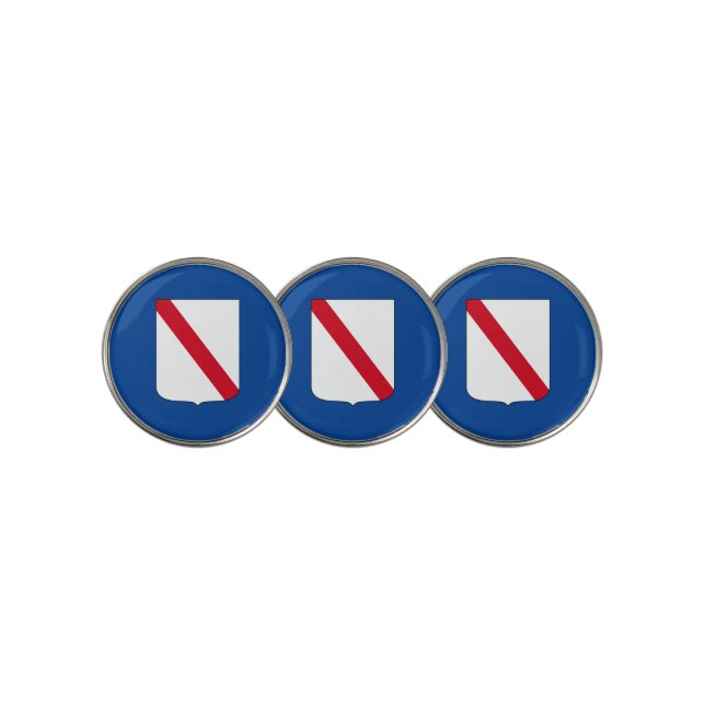 Flag of Campania (Italy) Golf Ball Marker (3 Up)