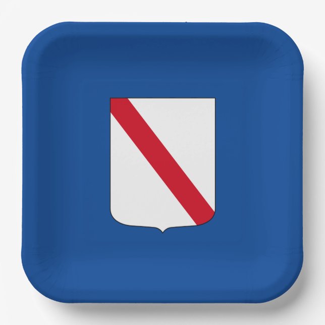 Flag of Campania (Italy)  Paper Plates (Front)