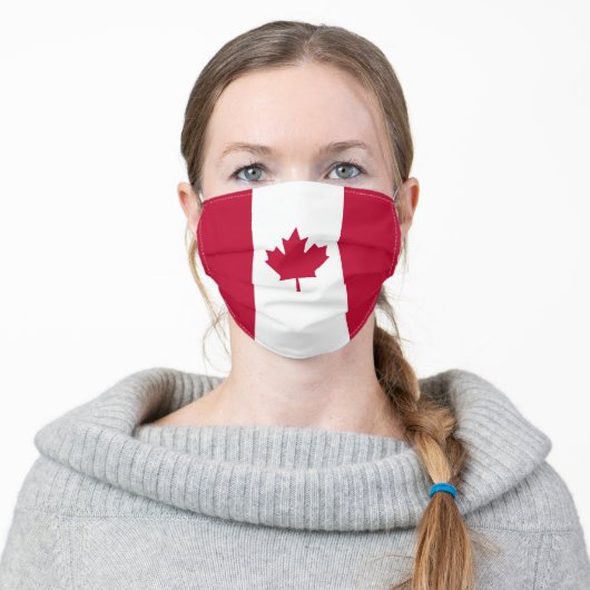 Flag of Canada Adult Cloth Face Mask (Worn)