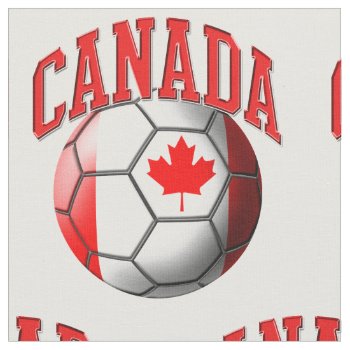 Flag Of Canada Canadian Soccer Ball Fabric by tjssportsmania at Zazzle
