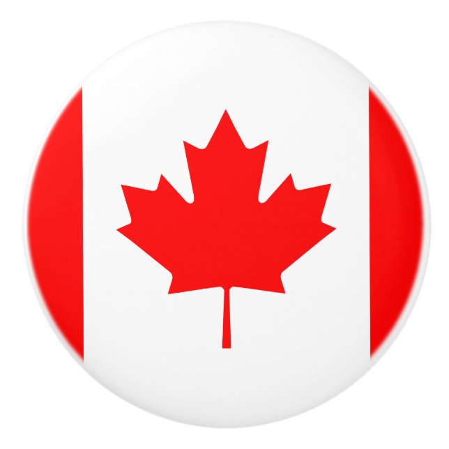 Flag of Canada Ceramic Knob (Front)