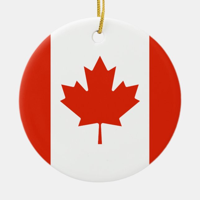 Flag of Canada Ceramic Ornament (Front)
